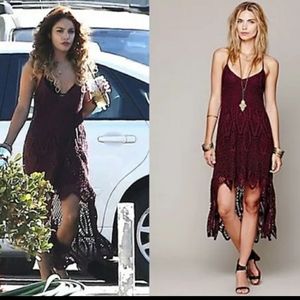 Free People bella donna crochet high low dress